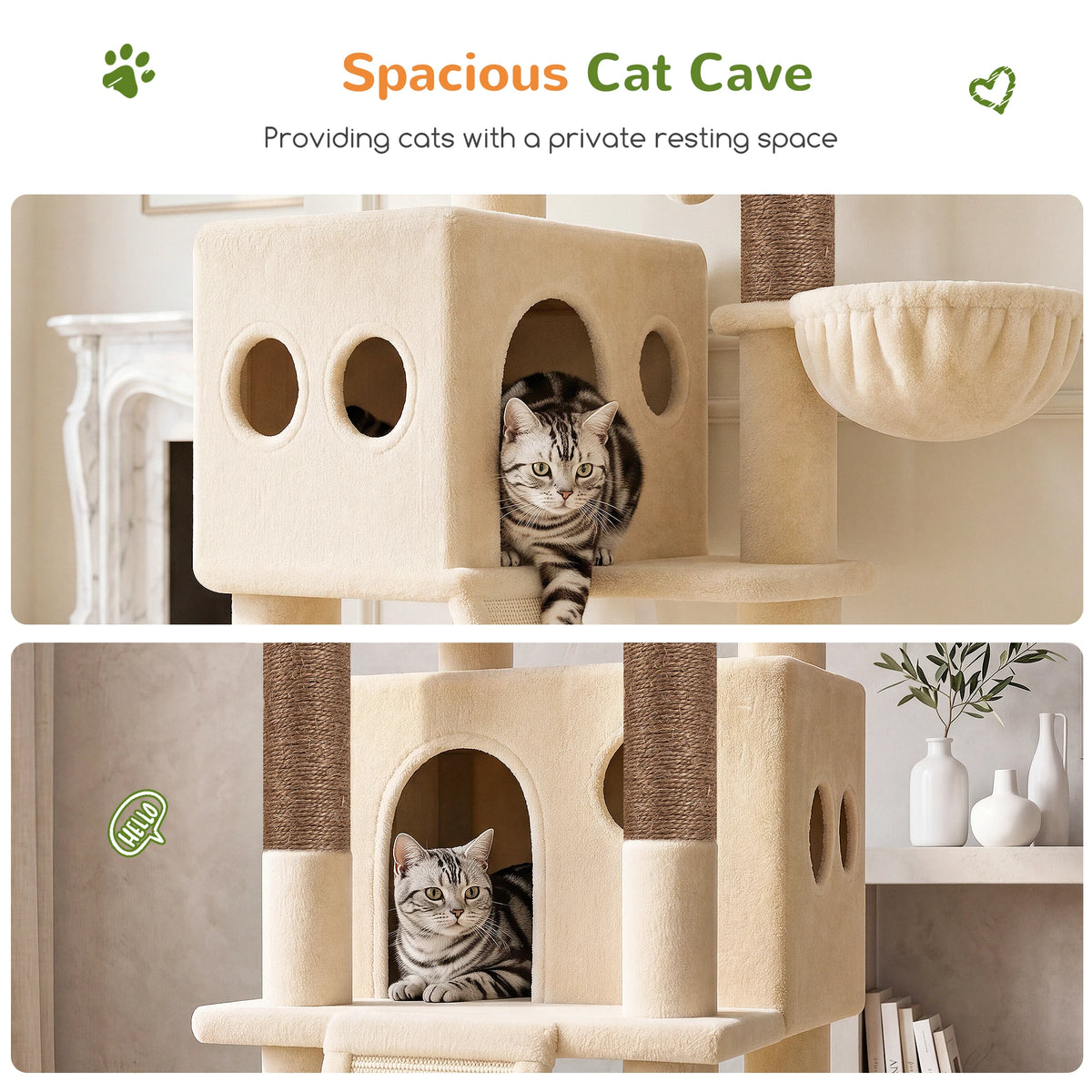 Globlazer Multi-Level Cat Tree Tower With Condos And Hammocks