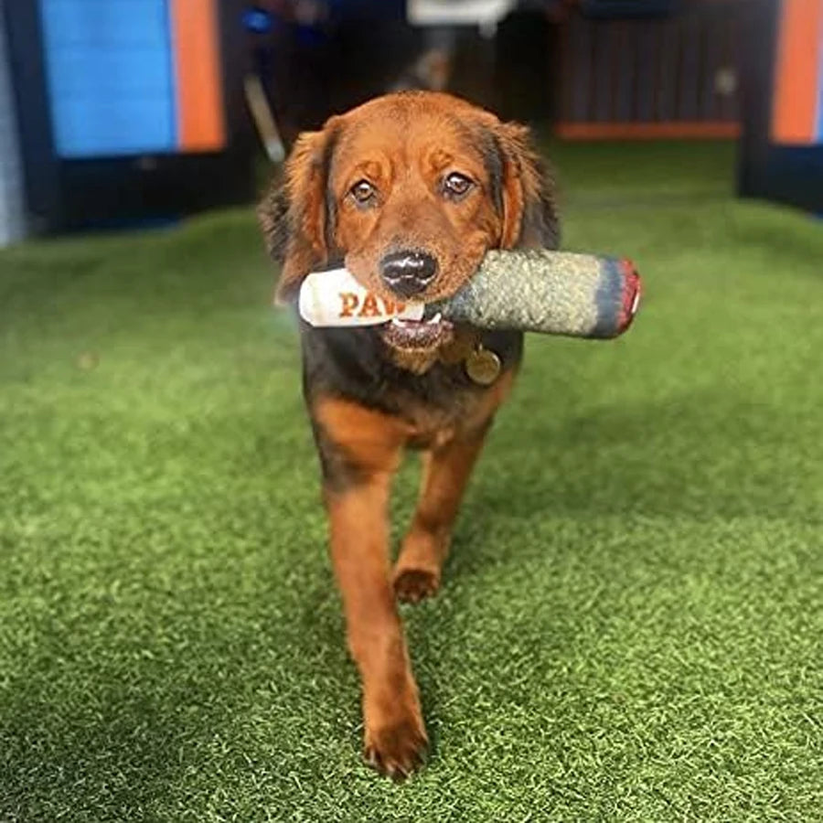Funny Interactive Dog Toy Plush Squeaky Cigar Design Chew Toy