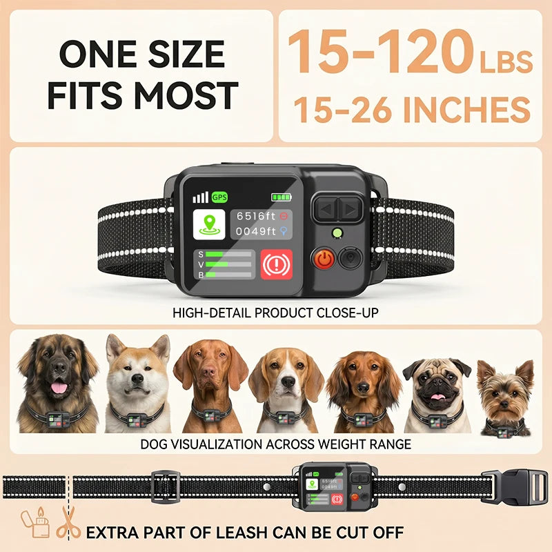 Wireless GPS Dog Fence Waterproof Collar System