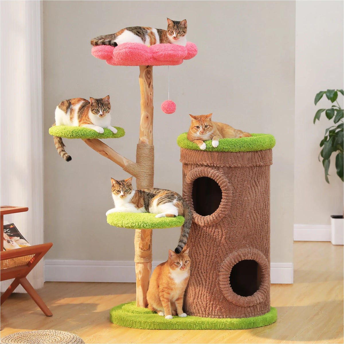 P Cat Tree Tower With Condos Scratching Posts And Bed