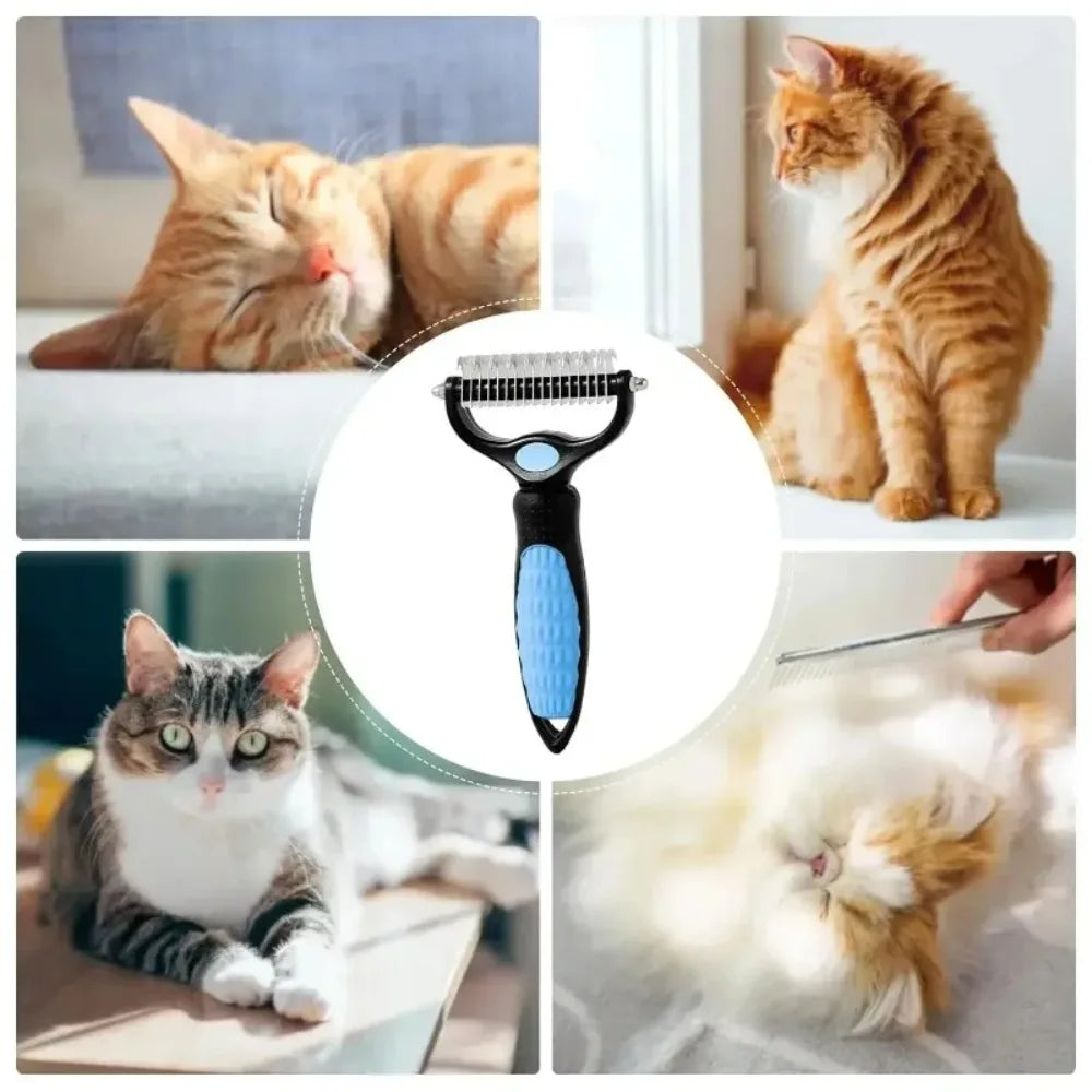 Double Sided Pet Grooming Brush For Cat And Dog Hair