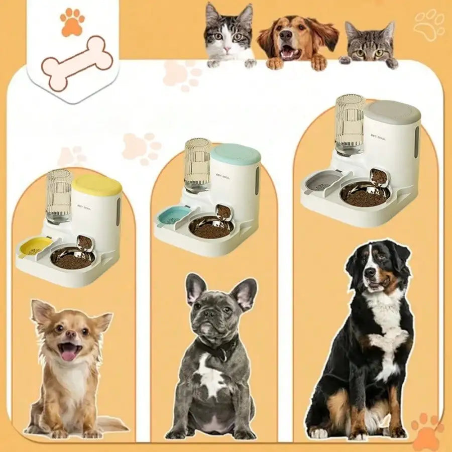 2 In 1 Automatic Pet Feeder Water Dispenser Detachable