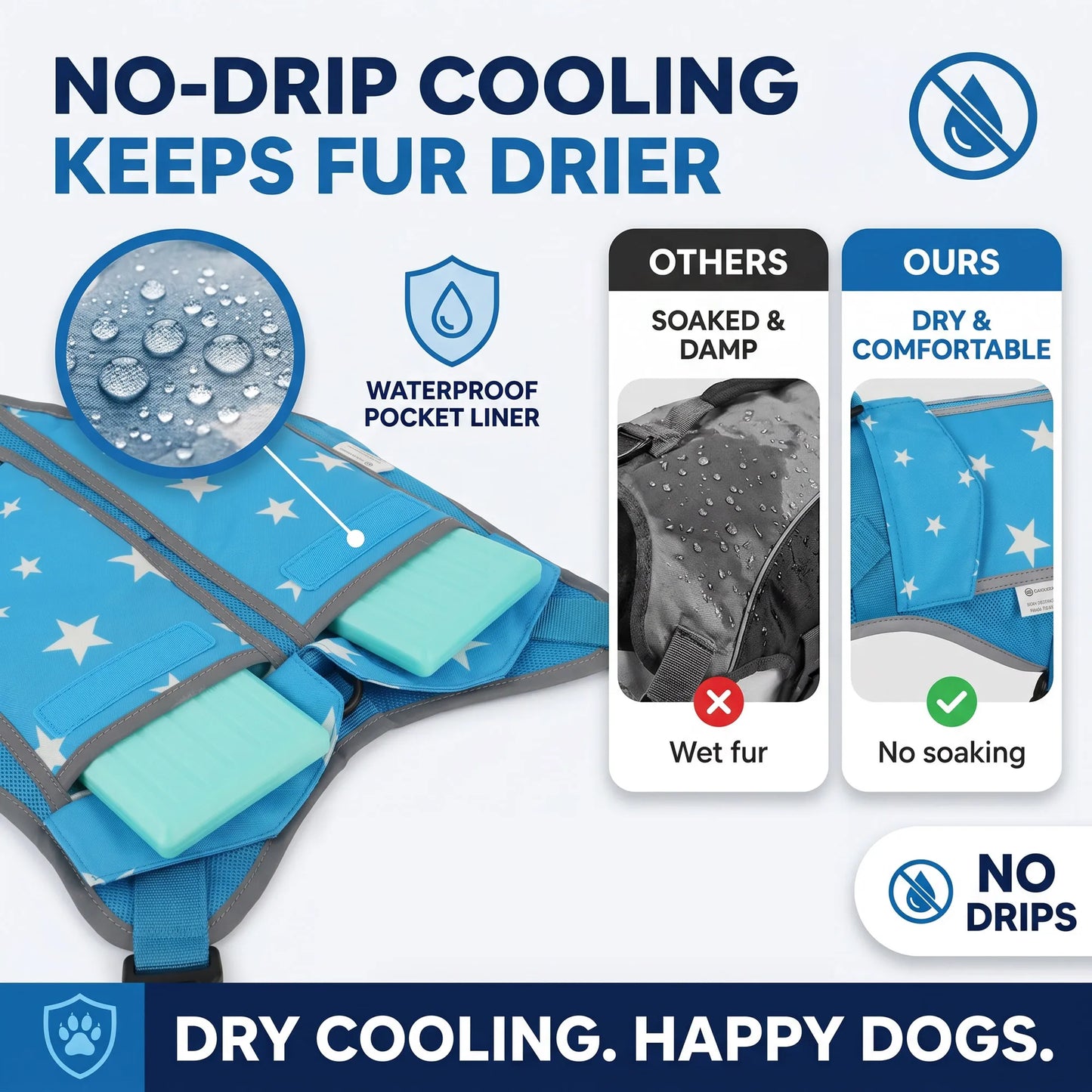 Dog Cooling Vest Harness For Outdoor Walks And Training
