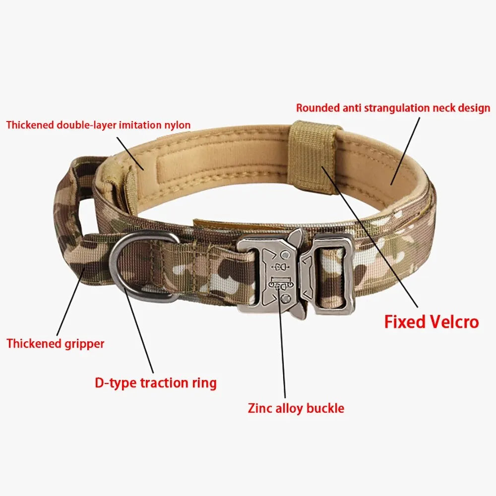 NONE CN Outdoor Tactical Dog Collar With Breathable Nylon