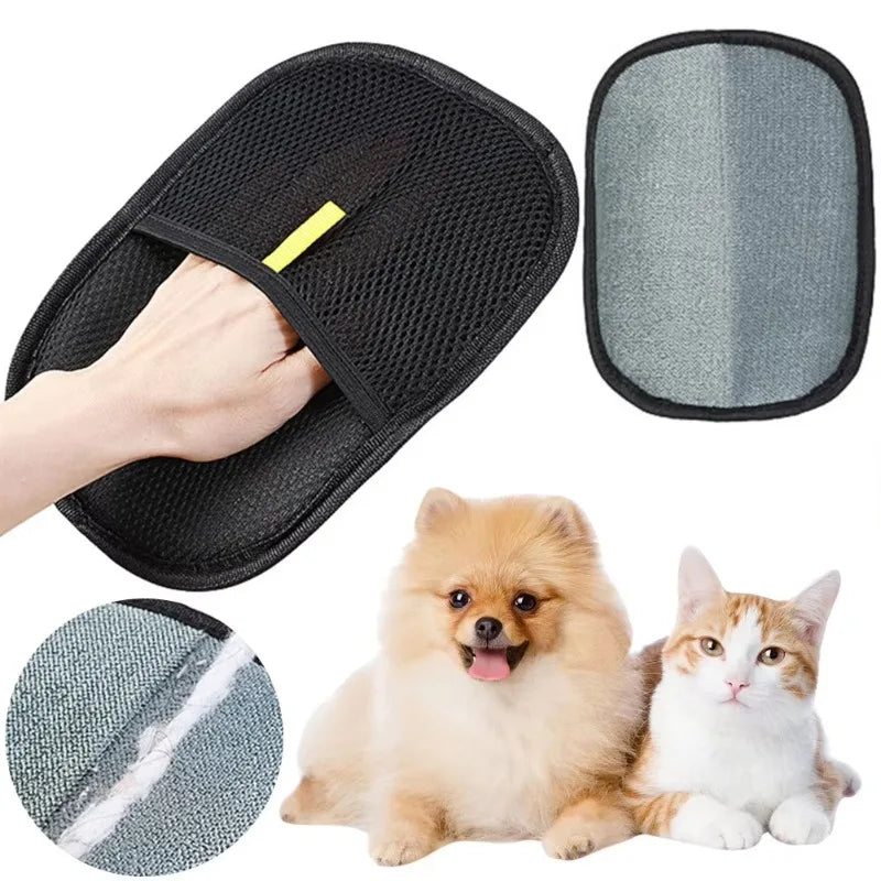 Pet Hair Removal Gloves Reusable Static Grooming Mitts
