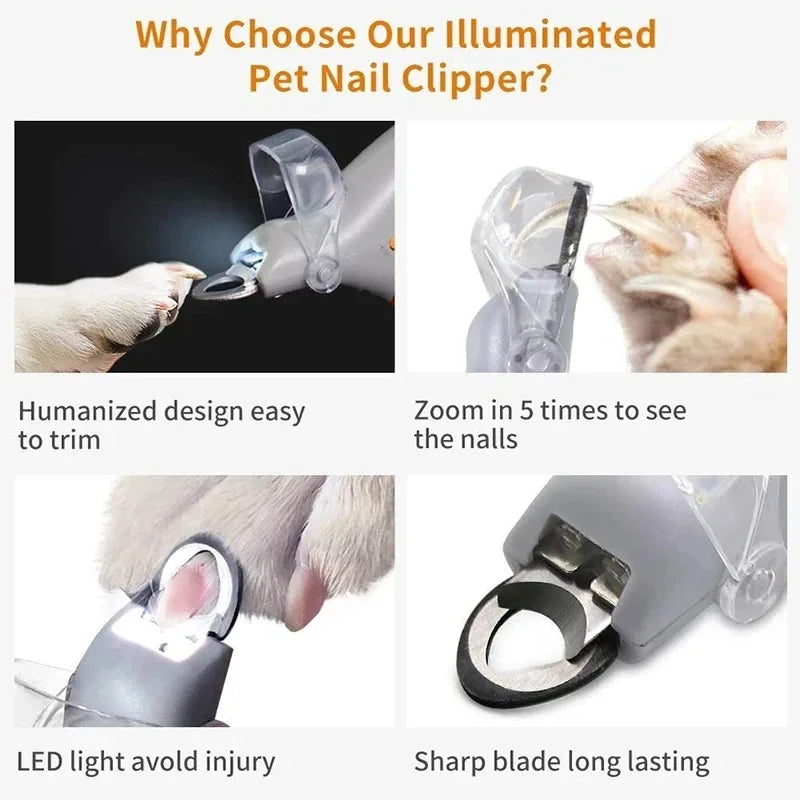 Lism LED Pet Nail Clippers With Integrated Light For Cats