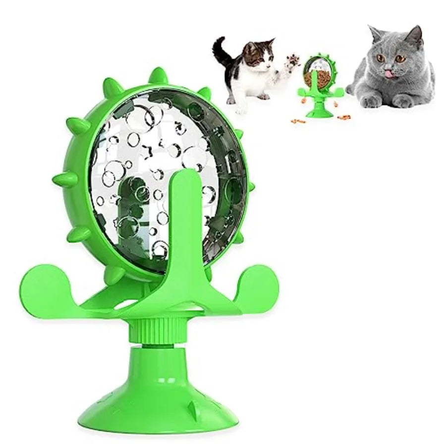 Rotating Interactive Cat And Dog Treat Dispenser Feeder Toy