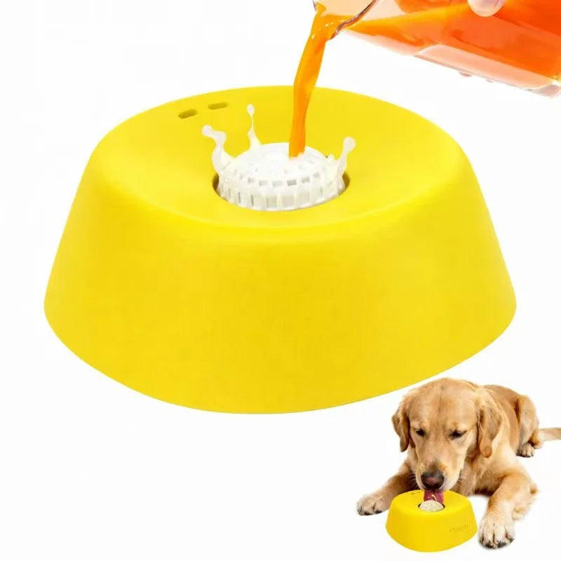 Slow Feeder Dog Bowl Non Slip Anti Choking Broth Treats