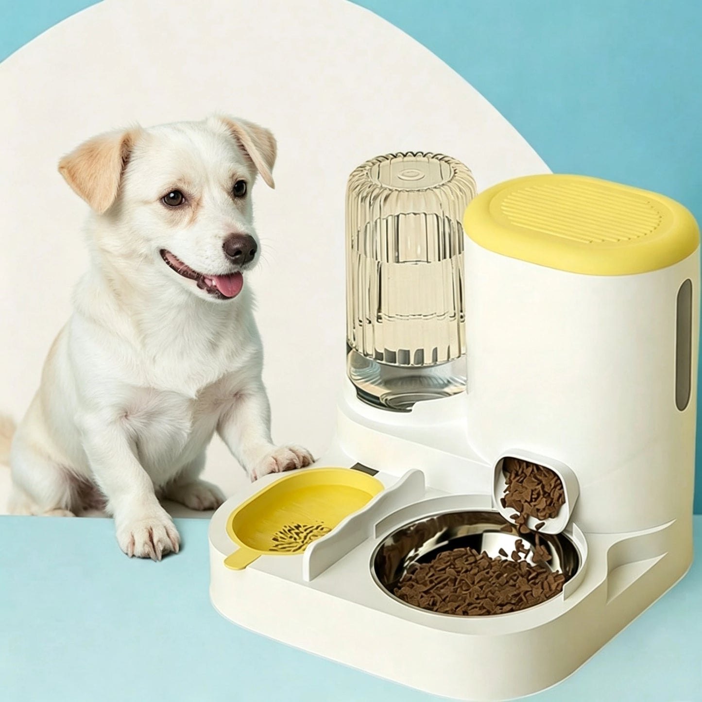 2 In 1 Automatic Pet Feeder Water Dispenser Detachable
