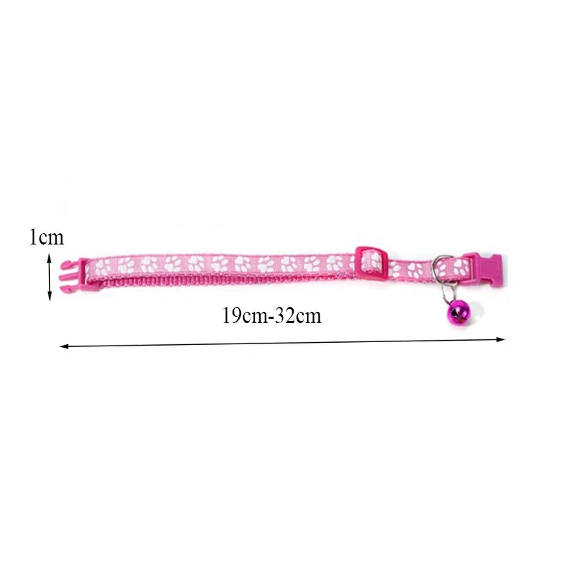 Adjustable Cat Collar With Bell And Ribbon For Pets