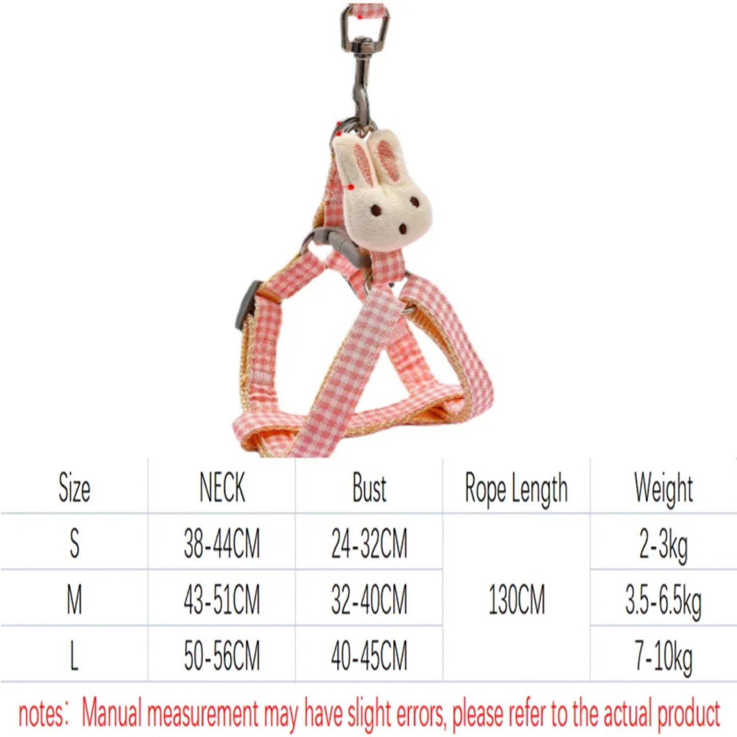 Adjustable Vest Harness And Quick Release Leash For Small Dogs