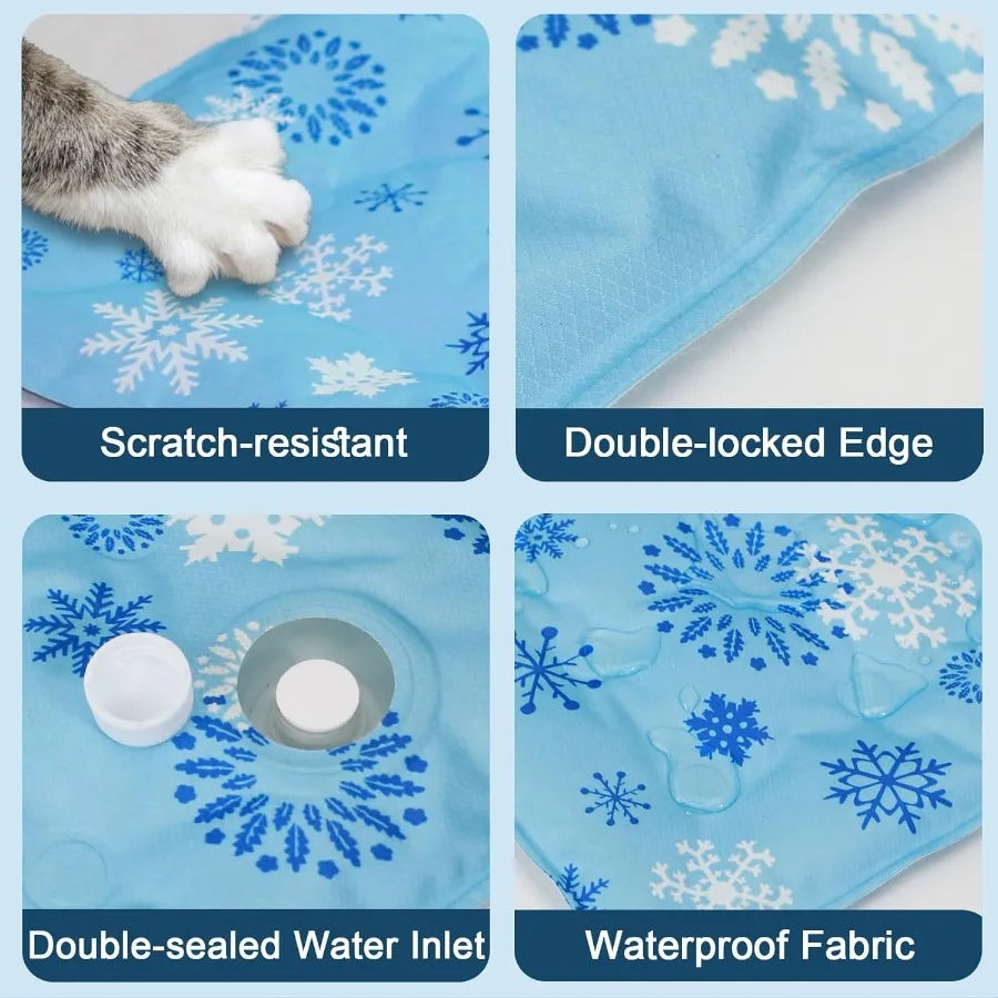 Foldable Gel Cooling Mat For Pets With Ice Crystal Powder