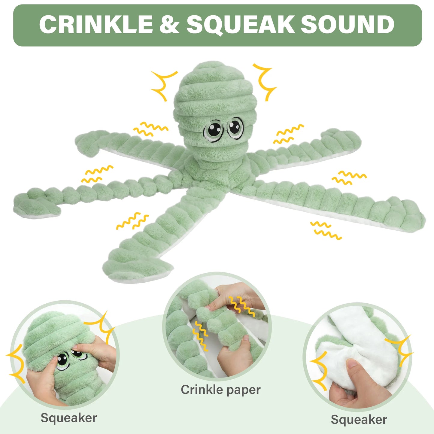 Squeaky Plush Dog Toy Grinding Teeth Chewing Toy Interactive