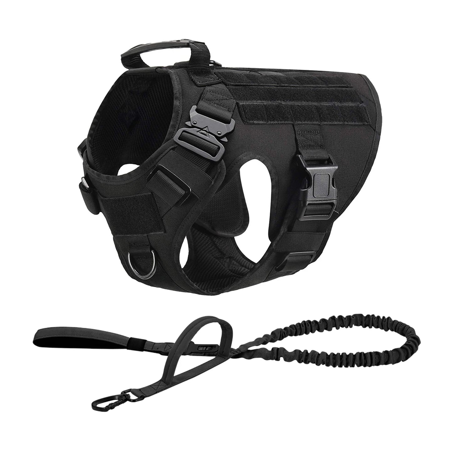 Tactical Dog Harness With Molle Pouches For All Dogs