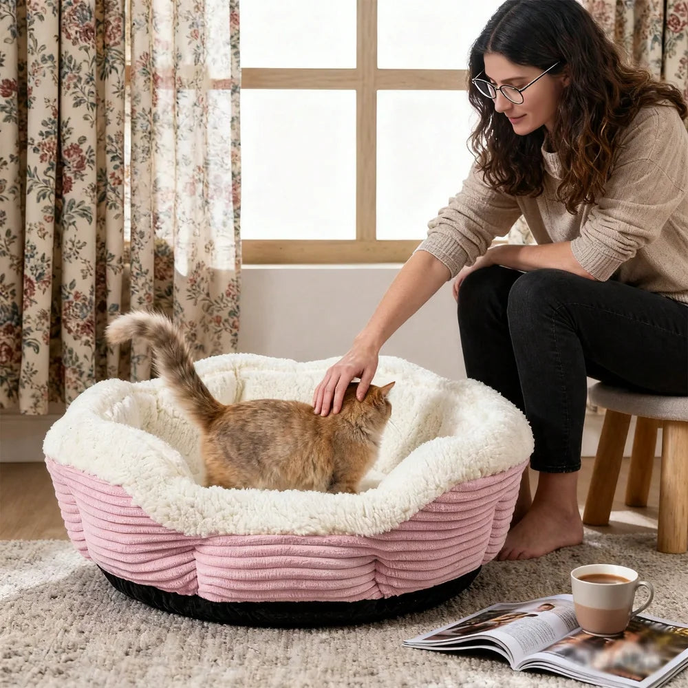 XMSJ Thickened Plush Pet Bed For Cats And Dogs Washable
