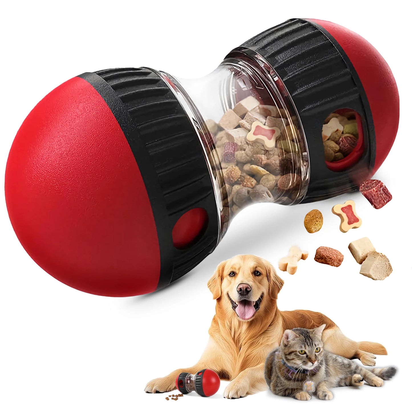 Interactive Treat Dispenser Dog Toy Ball Slow Feeder For Pets