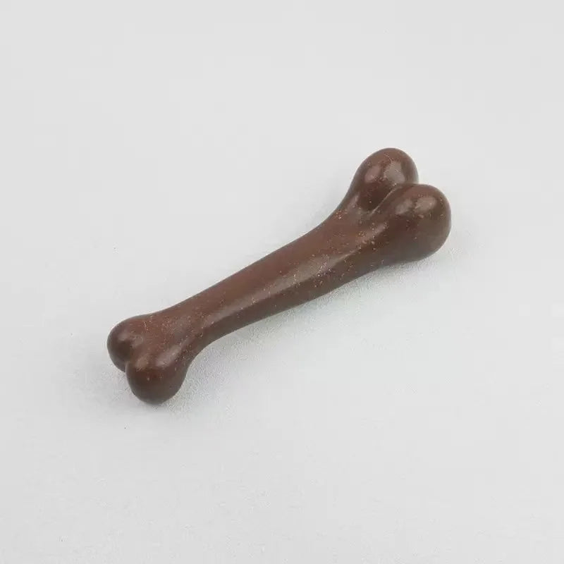 Indestructible Natural Wood Dog Bone Chew Toy For Happy Puppies