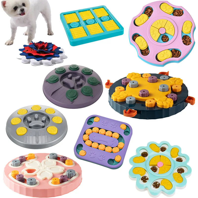 Dog Puzzle Feeder Toy Non Slip Interactive Slow Dispenser