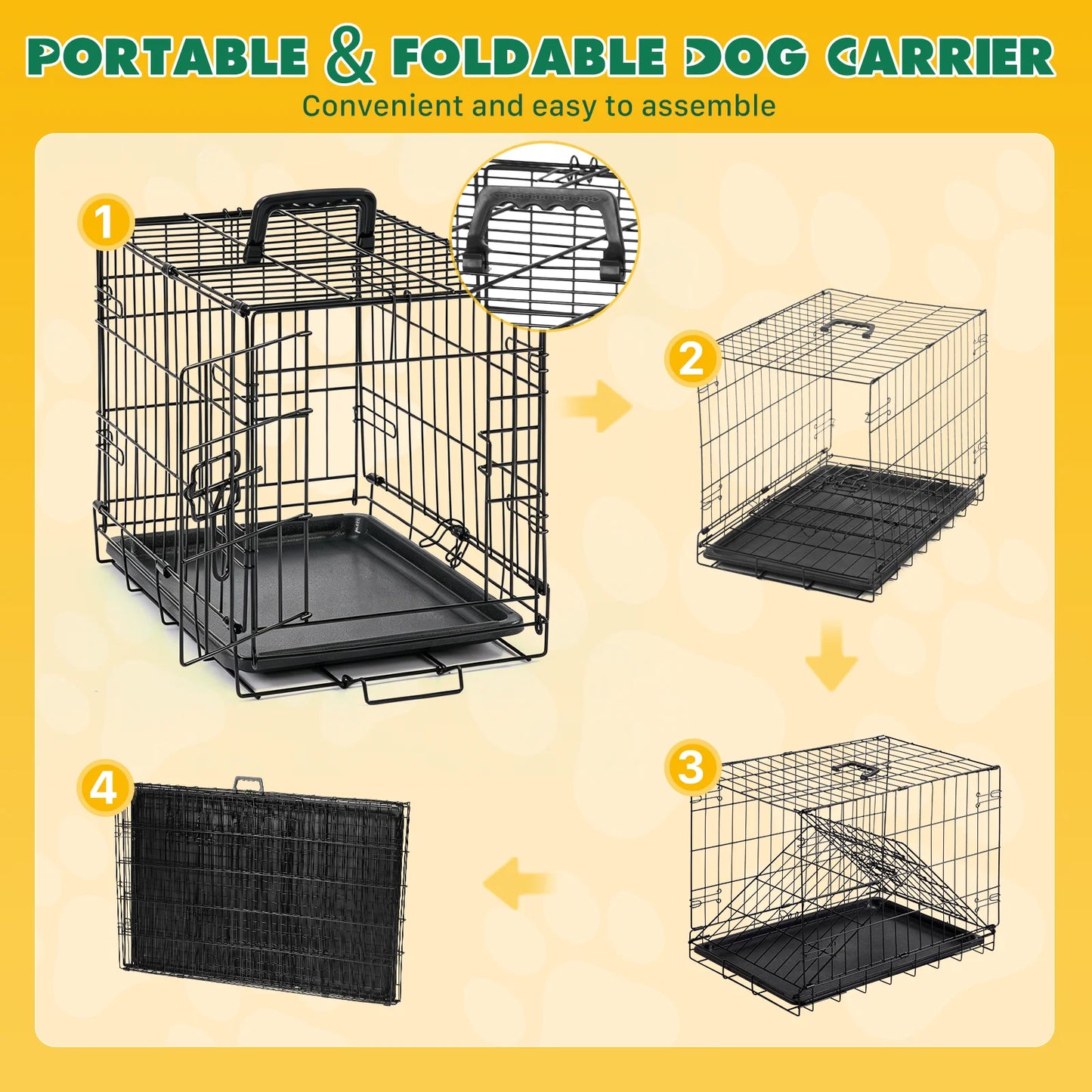 Jhk 18 Inch Single Door Dog Crate Metal Kennel