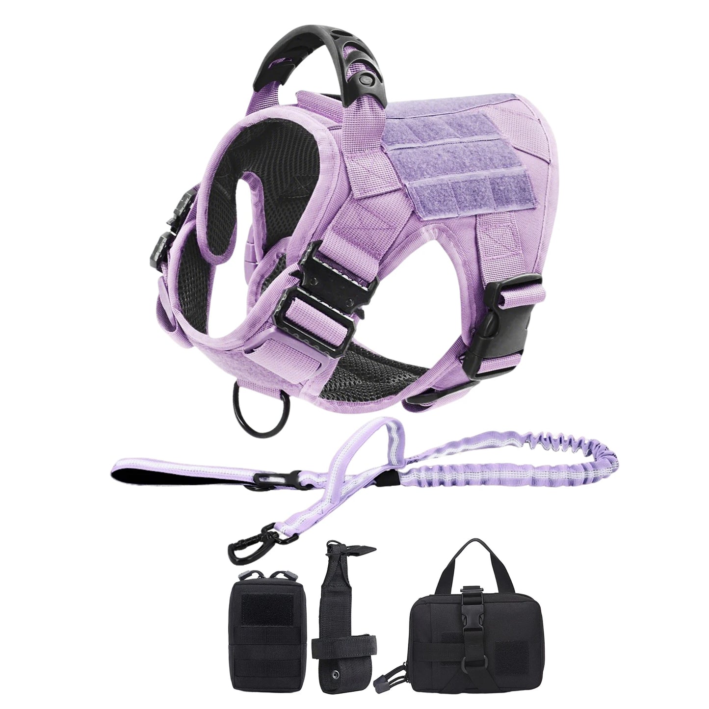 Military Camouflage Dog Harness Vest With Leash For Training