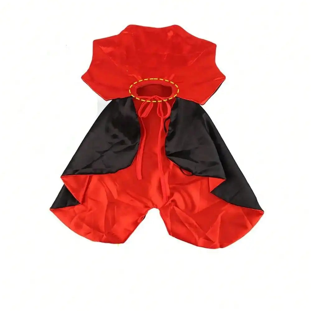 Stand Collar Halloween Pet Costume Adjustable Dog Cape Soft Polyester