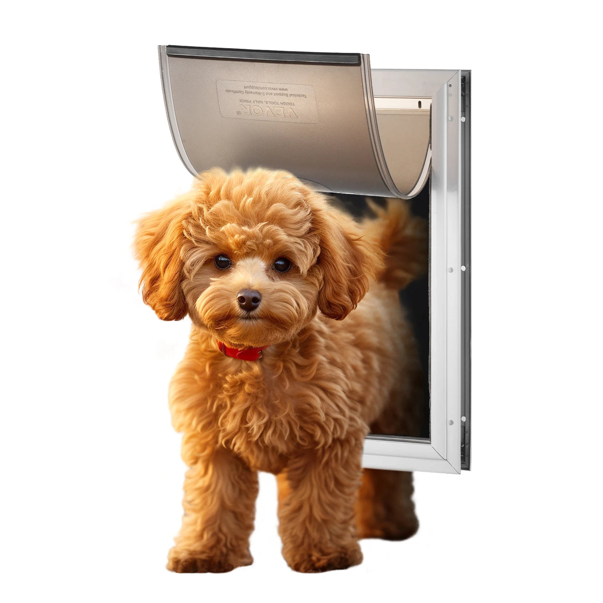 Aluminum Frame Pet Door With Lock And Weatherproof Flap System