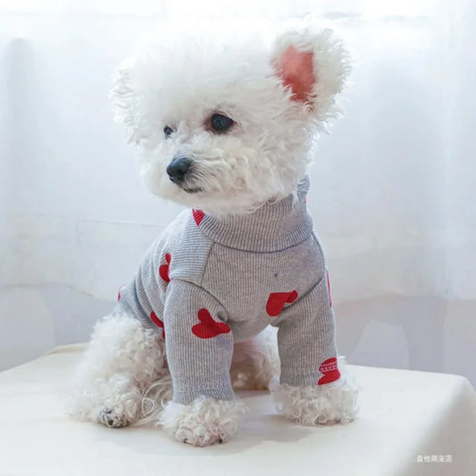 Valentine Love Print Pet Bottom Shirt For Dogs And Cats