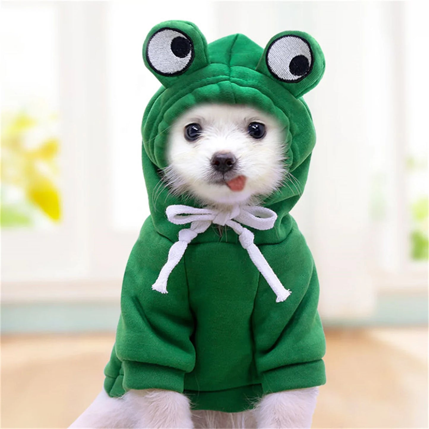Dog Hoodie Coat Carrot Frog Shape Warm Fleece Outerwear