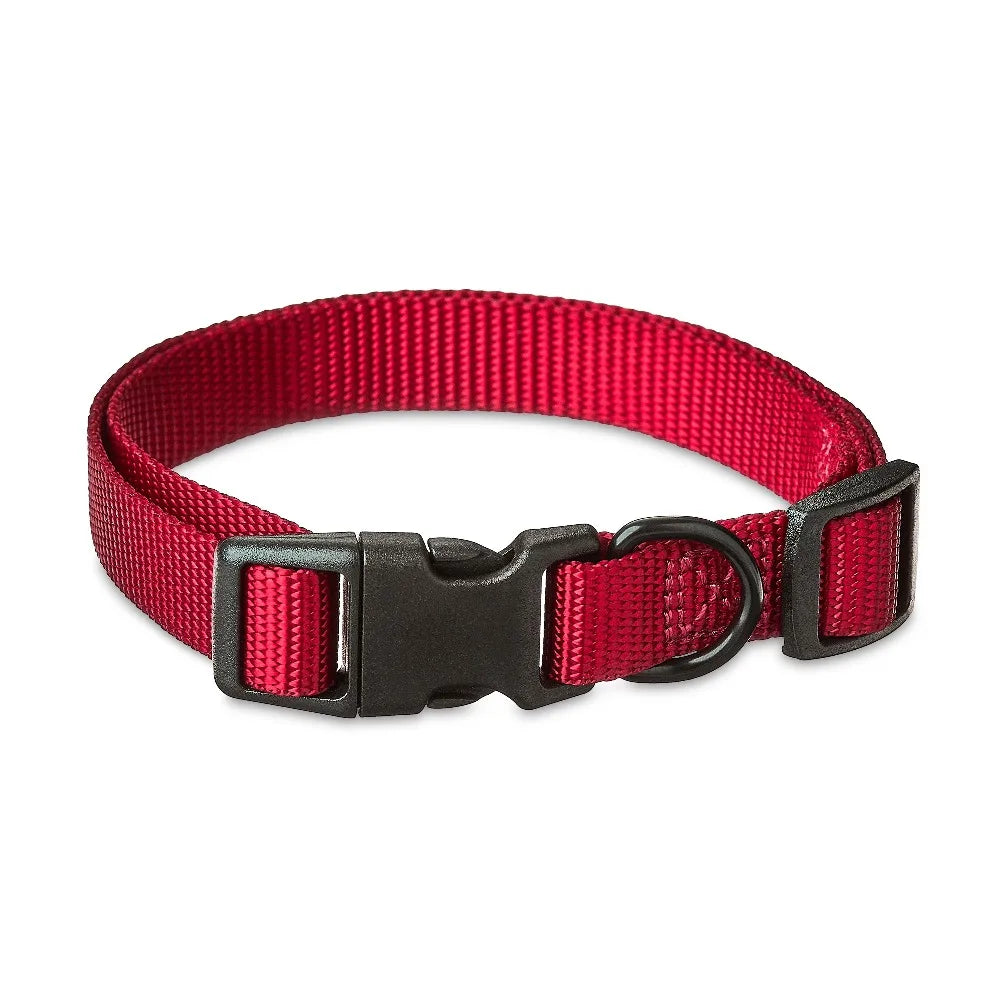 Adjustable Polyester Dog Collar with D Ring and Reflective Stitching