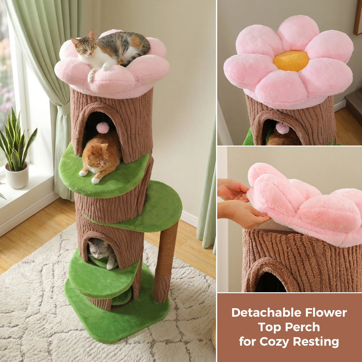 P Cat Tree Tower With Condos Scratching Posts And Bed