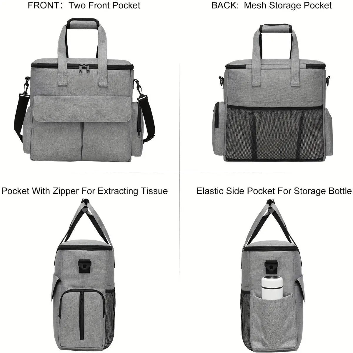 Pet Travel Bag Set Airline Approved Organizer With Multi Function Pockets