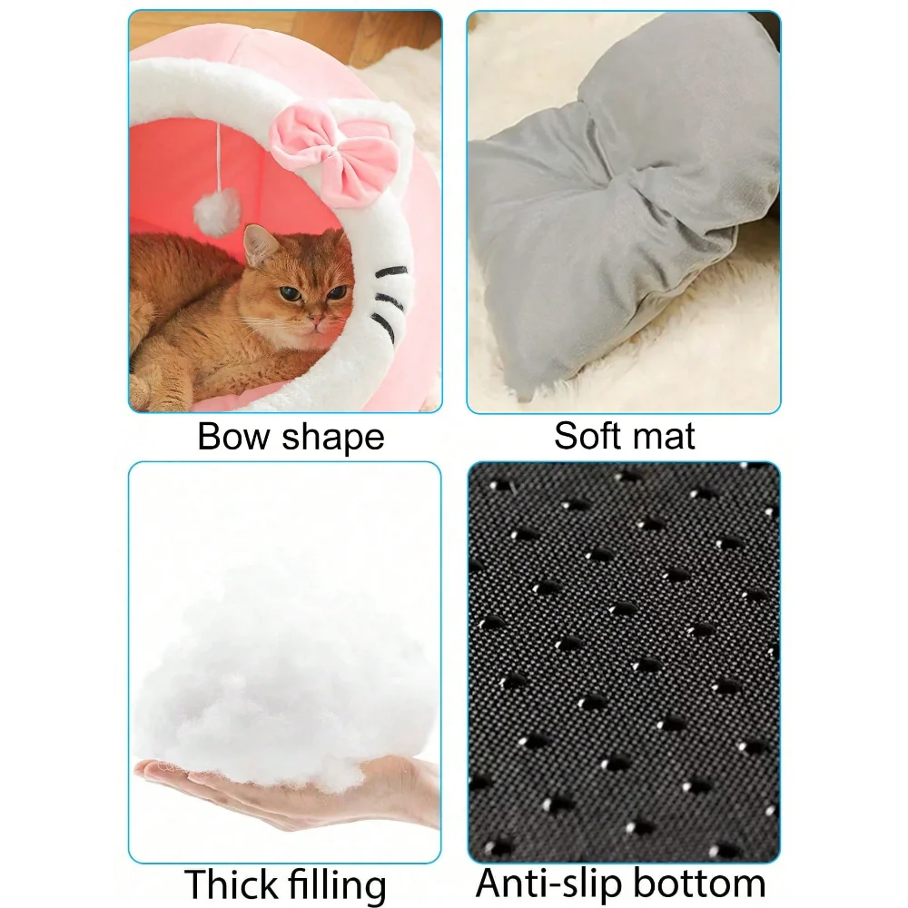XMSJ Cat Cave Bed Indoor Cozy Washable Warm Pet House