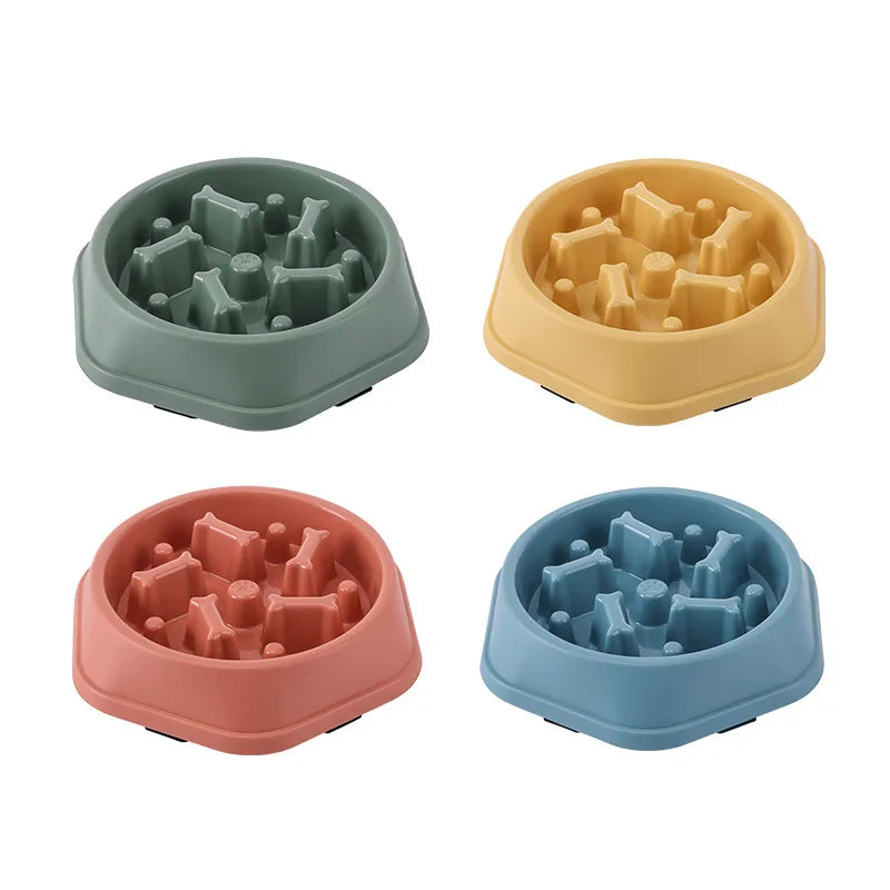 Slow Feeder Dog Bowl With Non Slip Base Maze Design