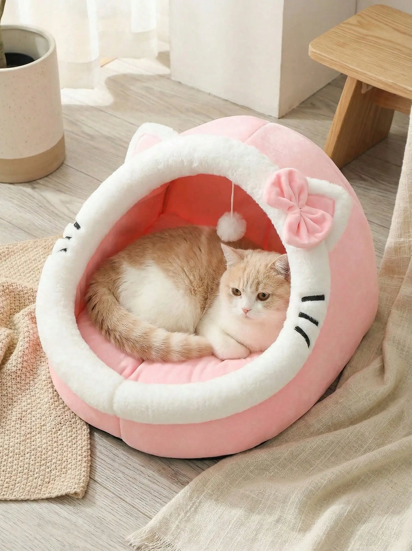 XMSJ Cat Cave Bed Indoor Cozy Washable Warm Pet House