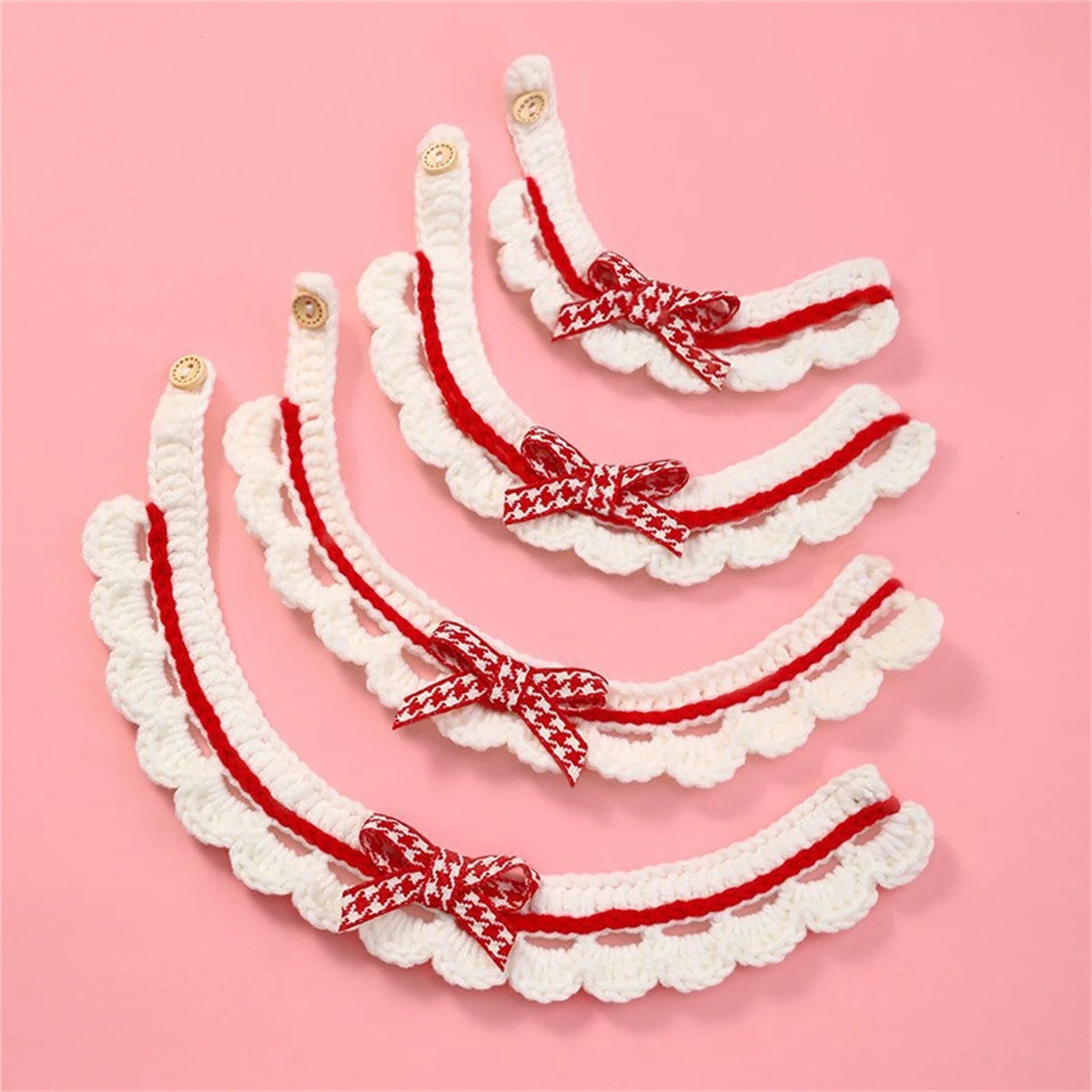 Adjustable Absorbent Pet Collar With Decorative Bow Knot Design