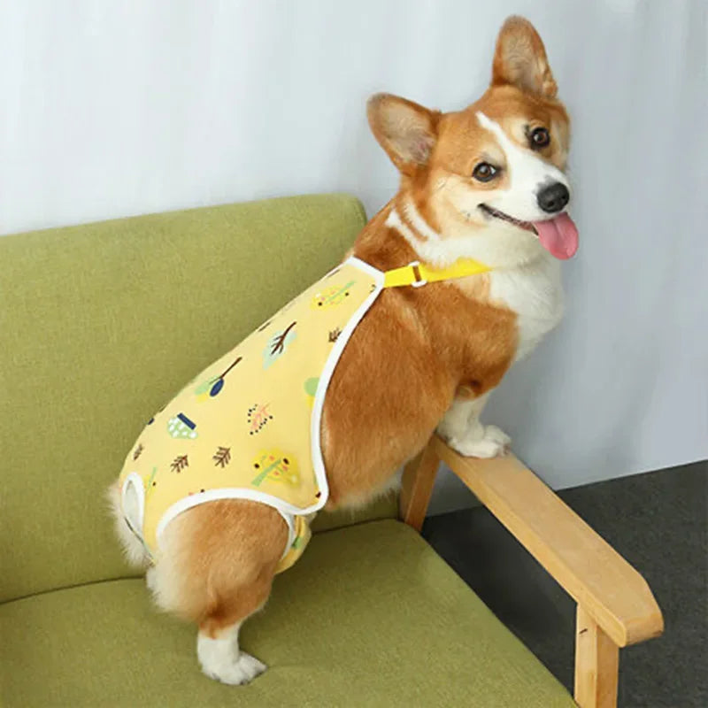Adjustable French Bulldog Pet Underwear With Shoulder Straps