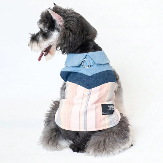 Lightweight Breathable Denim Collar Vest for Dogs and Cats