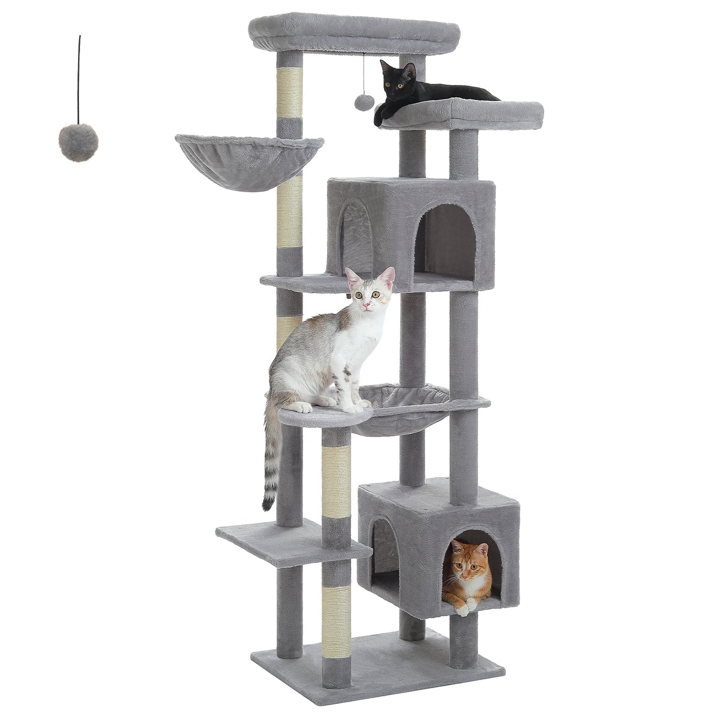 PAWZ Road Cat Tree Tower With Hammock Scratching Posts