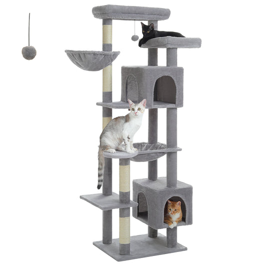 PAWZ Road Tall Cat Tree With Large Hammock And Scratching Posts