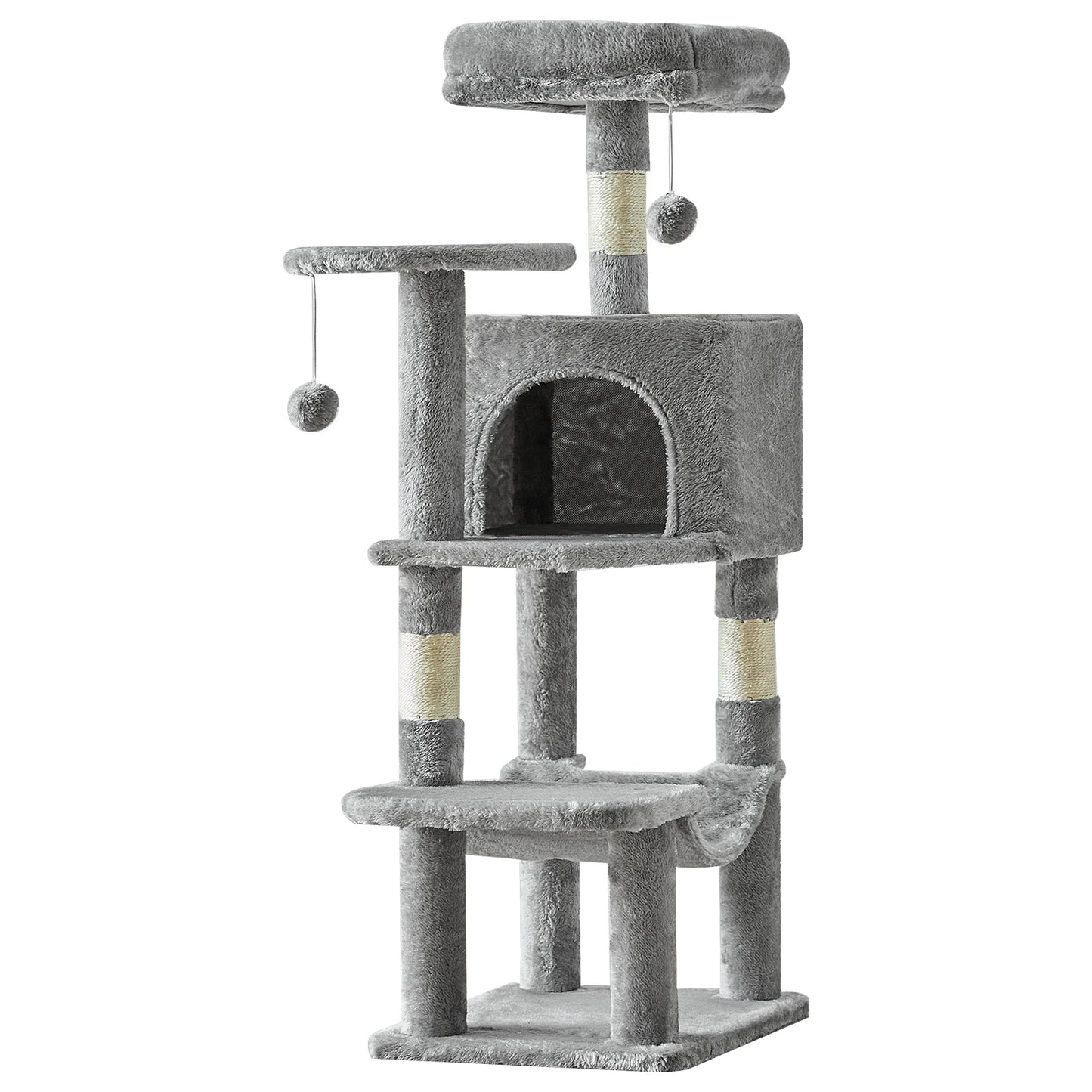 JHK Cat Tree Tall Multi-Cat Climbing Tower With Sisal Posts