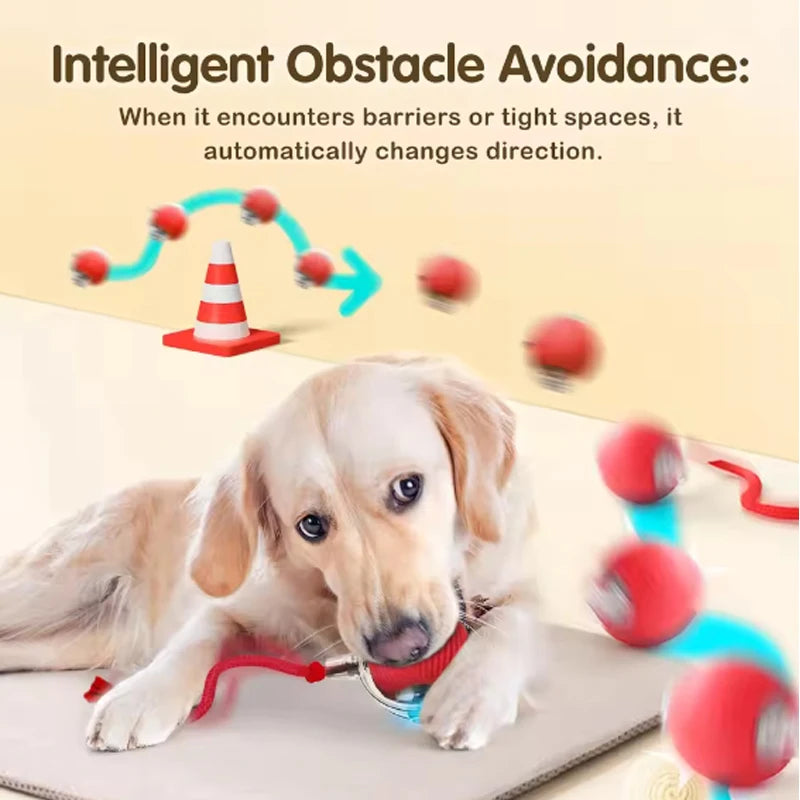 Silicone Smart Cat Ball Toy With Interactive Play Auto Avoidance