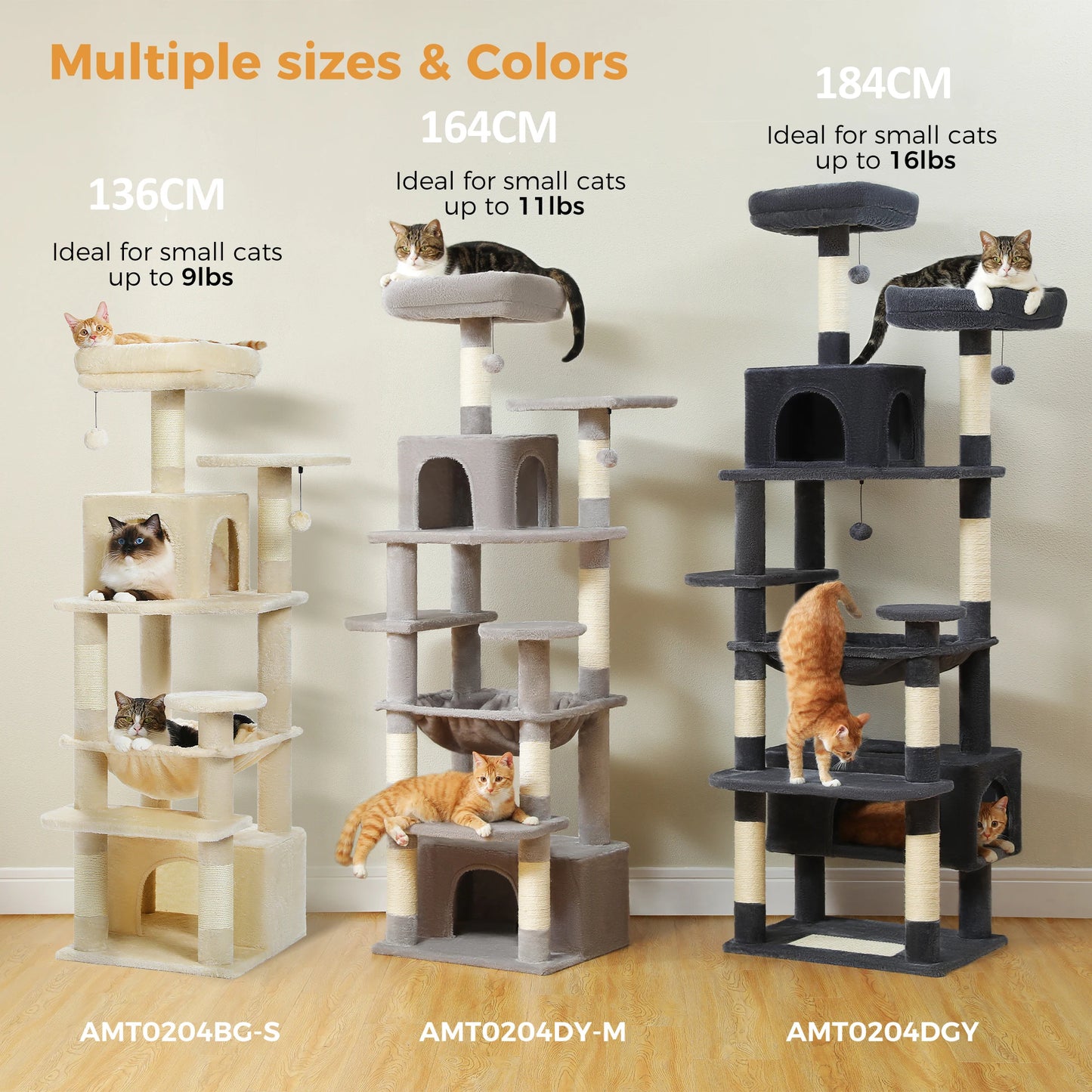 PAWZ Road Indoor Cat Tree With Sisal Scratching Posts