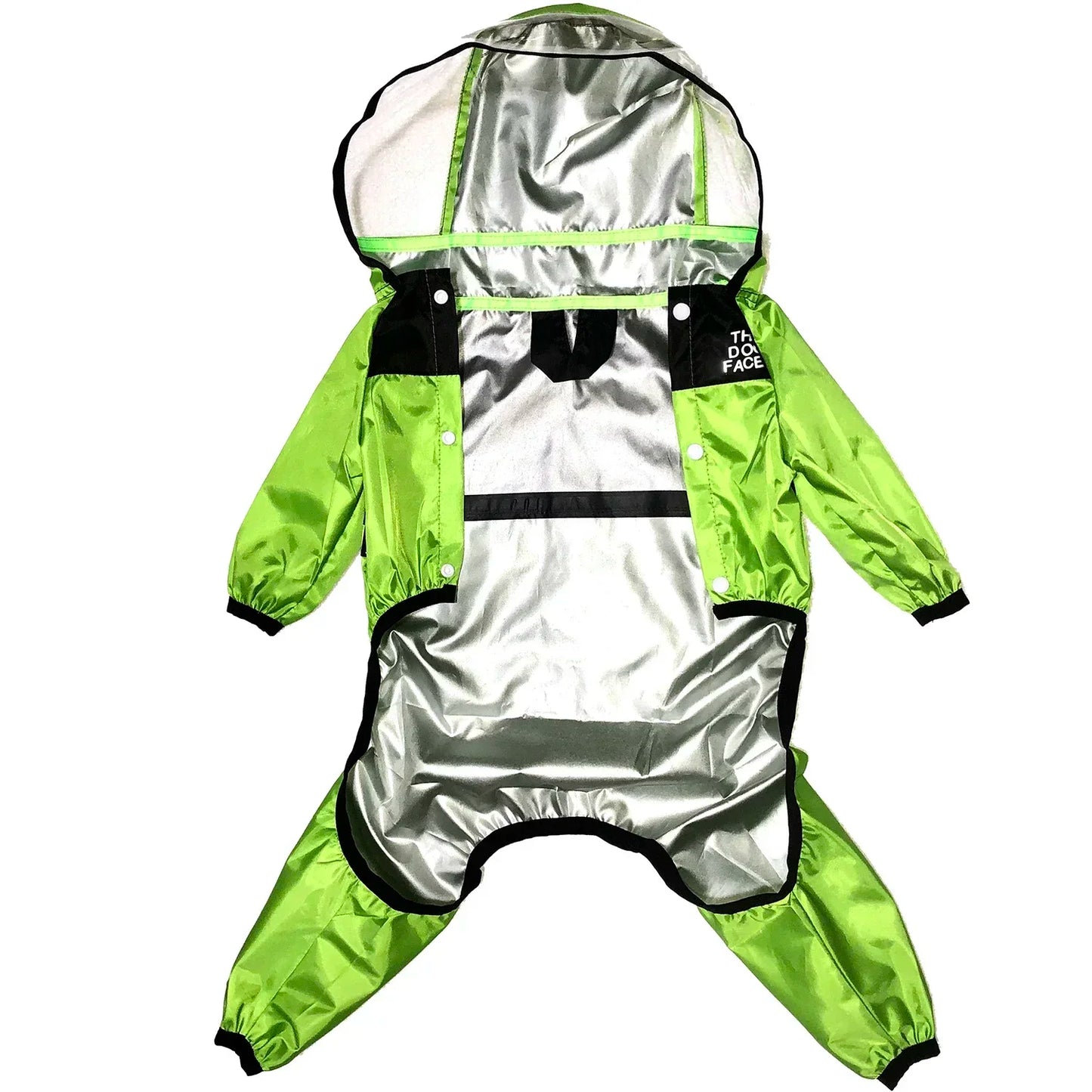 Transparent Hooded Dog Raincoat Waterproof Jumpsuit For Pets