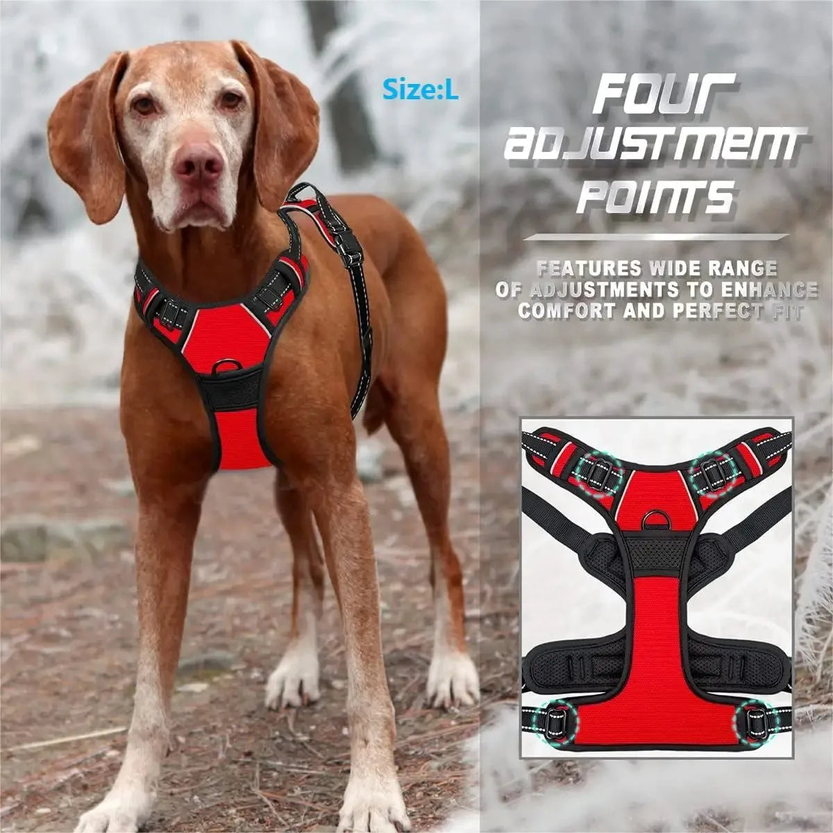 BeiYu Pet Durable Dog Vest Harness With Adjustable Straps