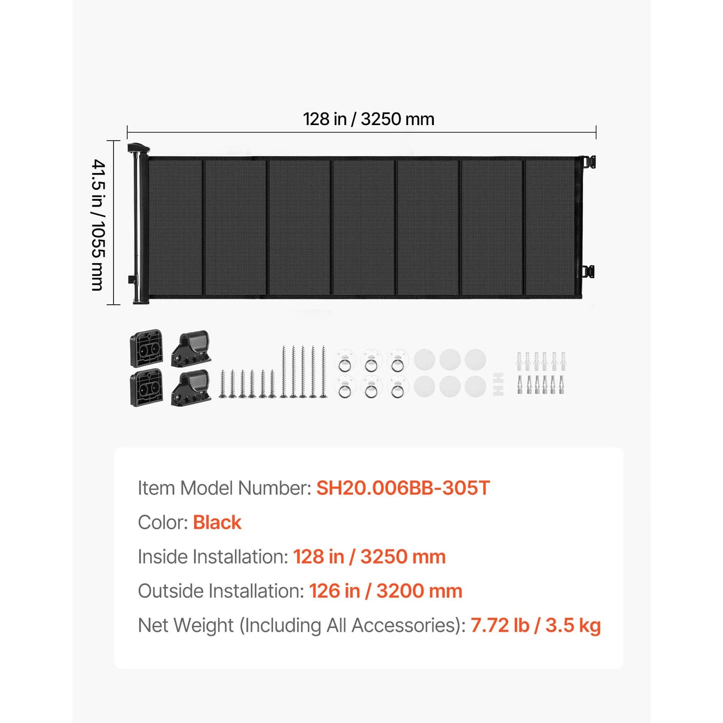 SucceBuy Retractable Baby Gate Featuring Secure Walk Through Barrier