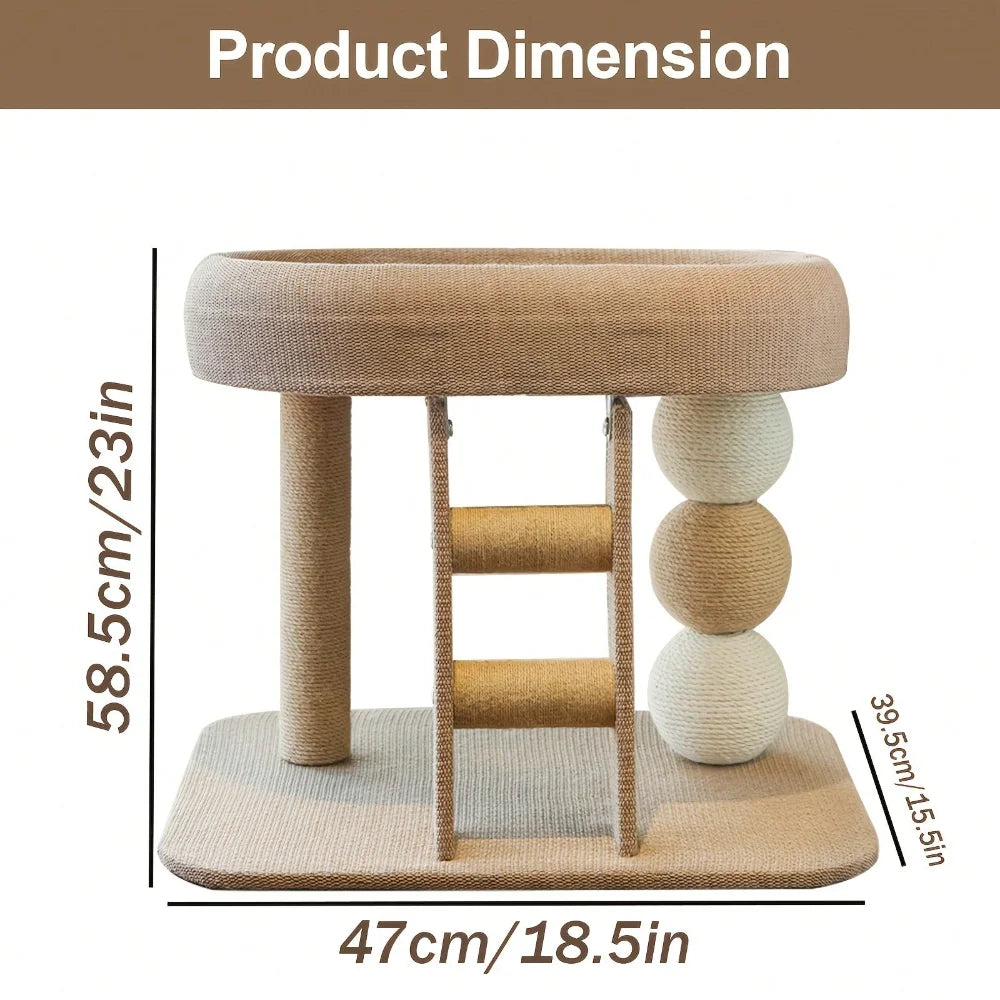 XMSJ Multi-Level Cat Tree With Scratching Post And Bed