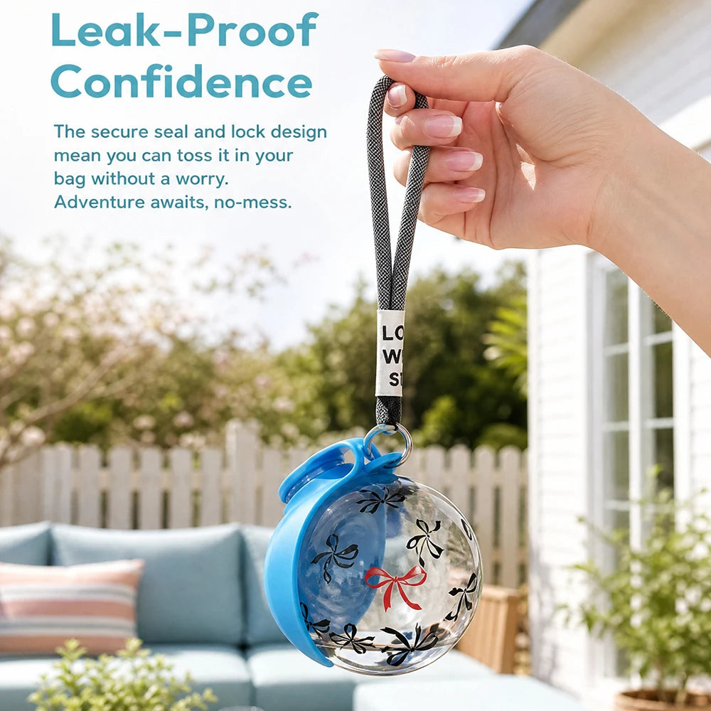 2-In-1 Portable Dog Water Bottle With Foldable Silicone Bowl Leakproof