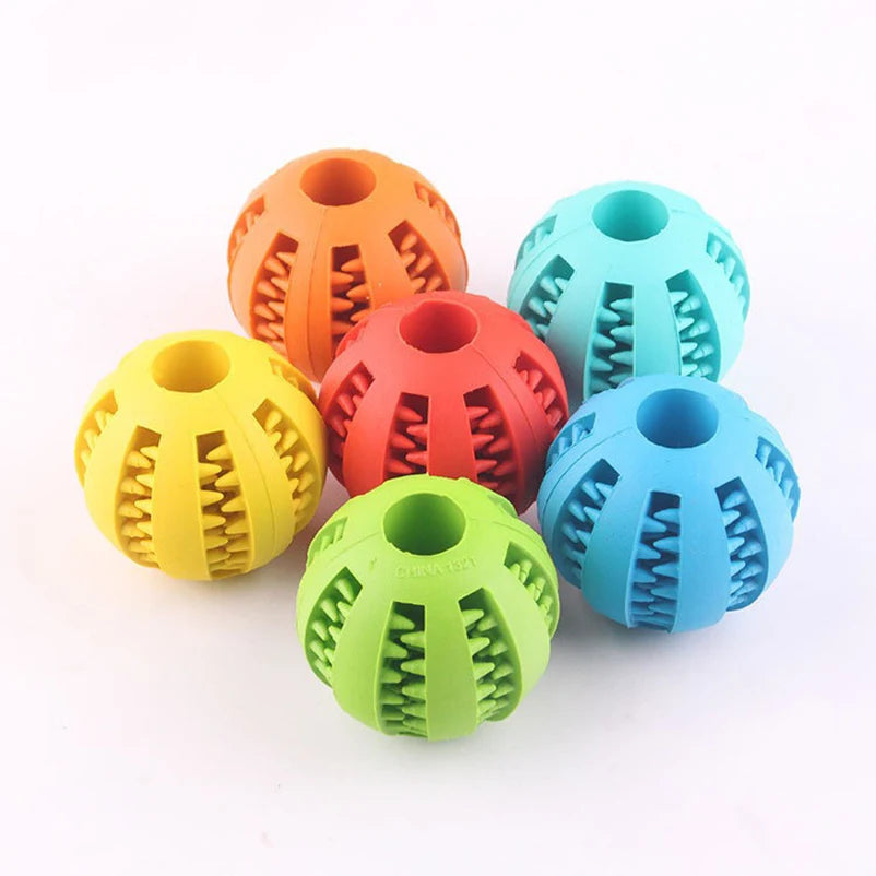 Watermelon Natural Rubber Leaky Food Ball Dog Toy Teeth Cleaning
