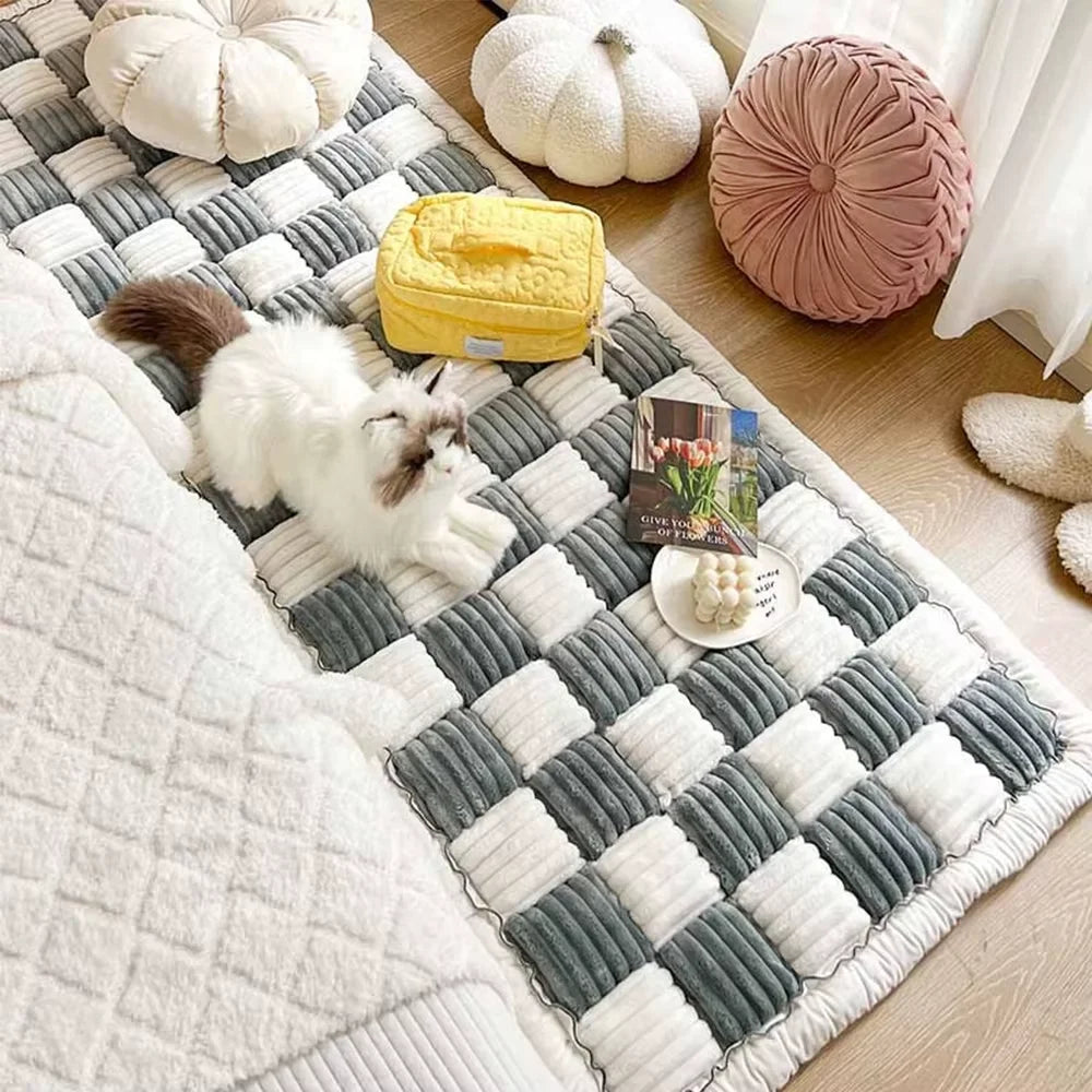 Waterproof Coral Fleece Dog Bed Mat Anti Slip Cushion Protector