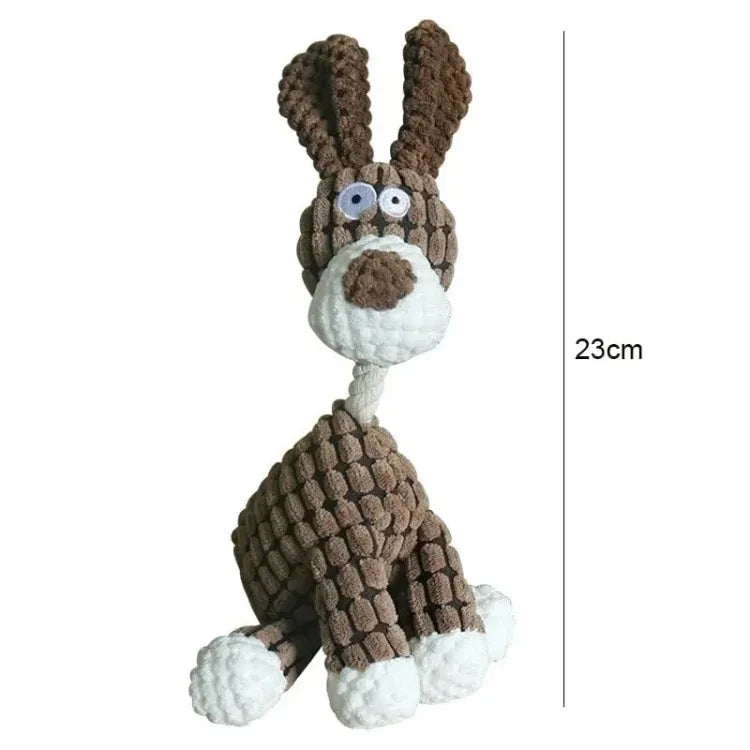 Plush Squeaky Puppy Chew Toy Donkey Design For Small Dogs